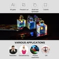 thumbnail image 3 of X-Cube RGB Splitter Combiner Dispersion Optical K9 Prism Six-Sided Bright Light Stained Glass Prism 15*15*15mm, 3 of 8