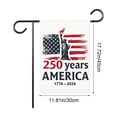 thumbnail image 3 of 250th Anniversary USA Garden Flag – 12x18 Inch Patriotic Yard Banner with Historical Design, Flax Fabric, Outdoor Decor for Farmhouse, Patio, Lawn, or Mailbox, 3 of 5