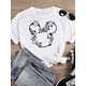 thumbnail image 1 of Disney Fashion Leopard Love Ear Trend Women Cartoon Print Clothing Mickey Mouse Tee Shirt Casual Graphic Short Sleeve T-shirtsL Gao Jinjia LED, 1 of 2