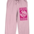 thumbnail image 2 of Minnie Mouse Classic sleep pant screen print on Pink Adult-XS, 2 of 5