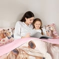 thumbnail image 4 of Erosebridal Farm Horse Twin Comforter Sets, Pink Flower Butterfly Bedding Set for Girls, 4 of 6
