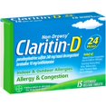 thumbnail image 4 of Claritin-D 24 Hour Non-Drowsy Allergy and Congestion Tablet, 15 Count, 4 of 5