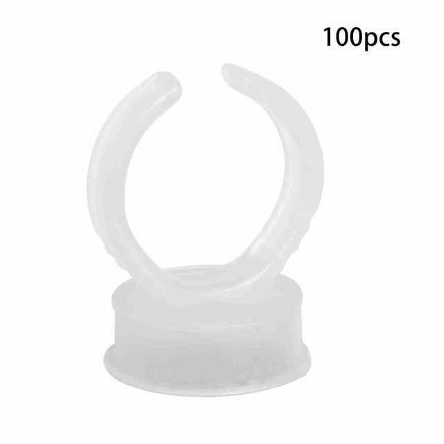 Anillos desechables para tinta de tatuaje de cejas, contenedor de pigmentos, taza grande (100 unidades)