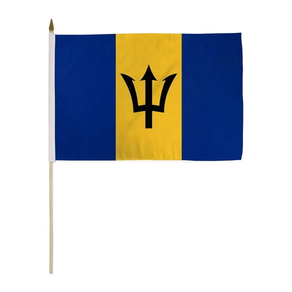 Barbados 12x18in Stick Flag