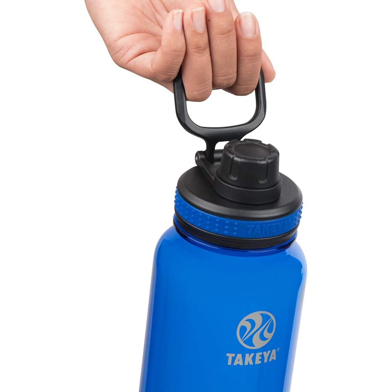Takeya Tritan Plastic Spout Lid Water Bottle, Lightweight, Dishwasher safe,  32 oz, Ocean 