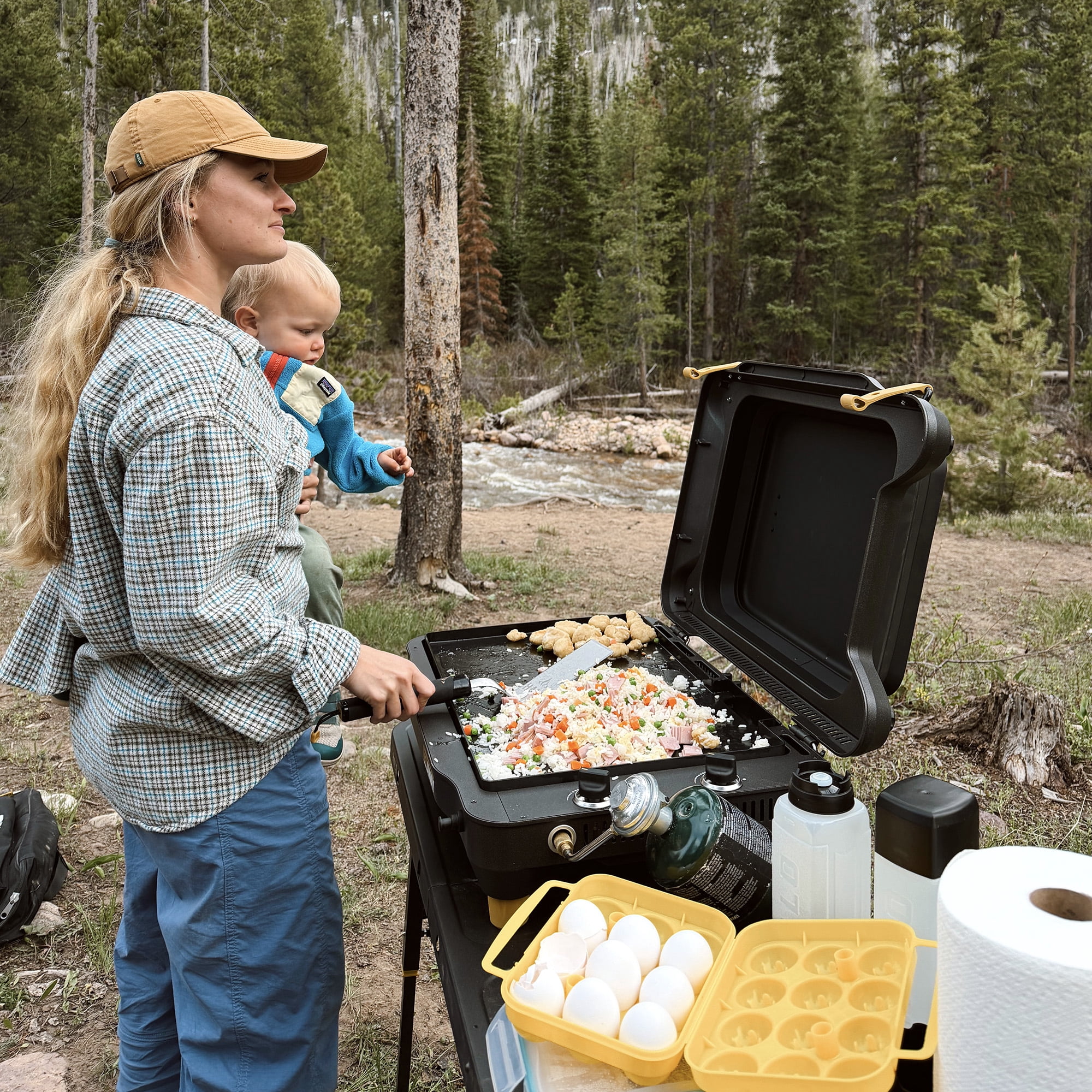HALO Getaway Portable Folding Table with 52 in. Surface and 100 lb