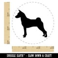 thumbnail image 2 of Basenji Dog Solid Self-Inking Rubber Stamp Ink Stamper - Blue Ink - Small 3/4 Inch, 2 of 7