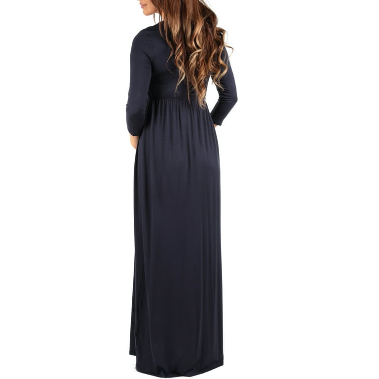 mother bee maternity v-neck 3/4 sleeve ruched waist dress Mother Bee Maternity V-Neck 3/4 Sleeve Ruched Waist Dress at Amazon Women's Clothing store