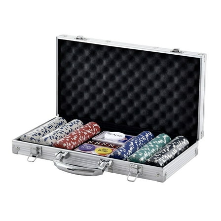 STAWAY 300-Piece Poker Chip Set - Casino Quality Chips, Playing Cards, Dice & Carrying Case for Texas Hold'em & Family Game Nights