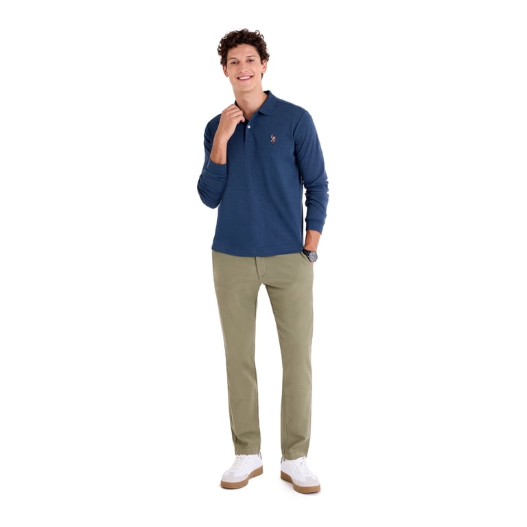 U.S. Polo Assn. Men's Long Sleeve Interlock Polo photo 4