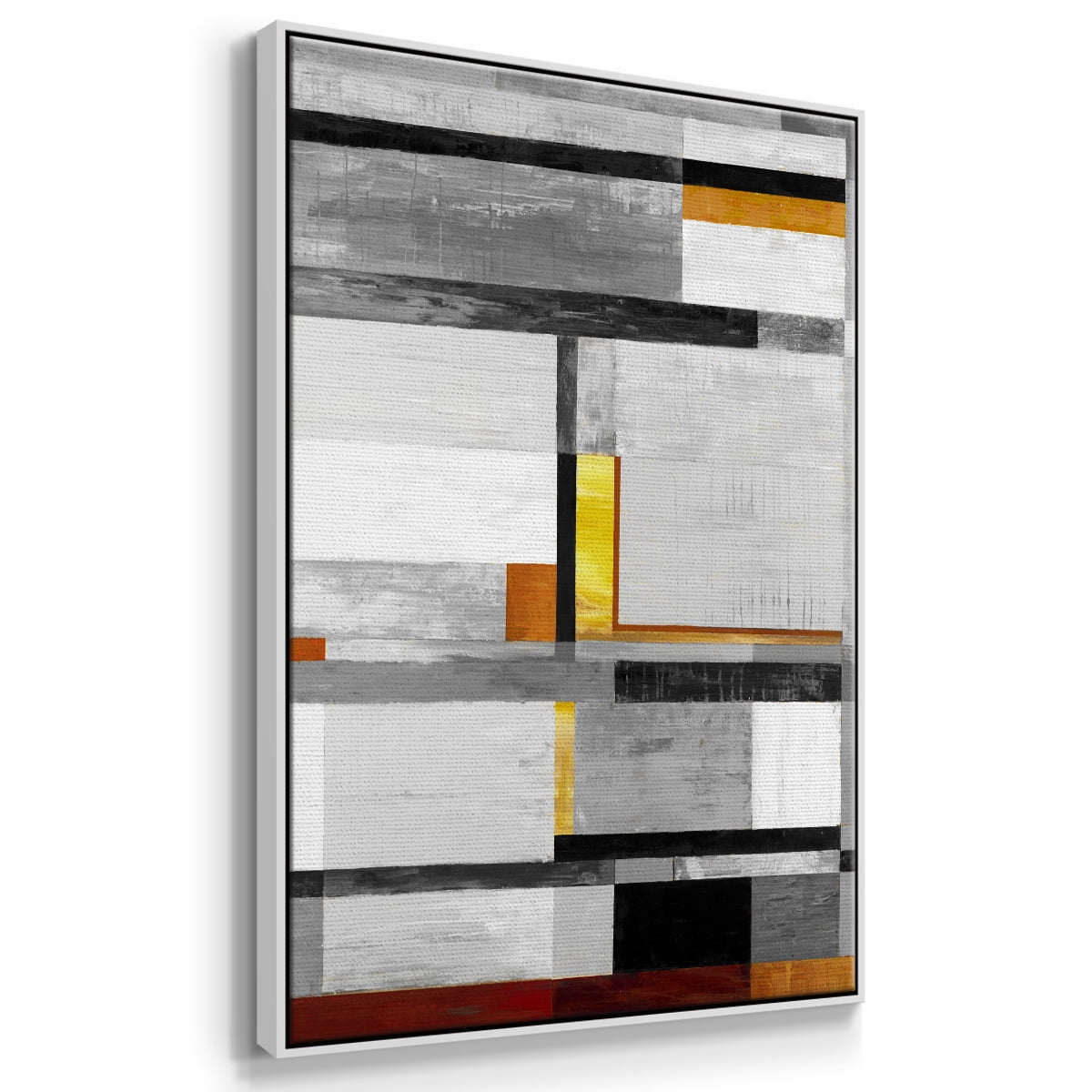 Retro Spectrum V7 Framed Premium Gallery Wrapped Canvas - Ready to Hang - 17 x 25 - White Floating Frame