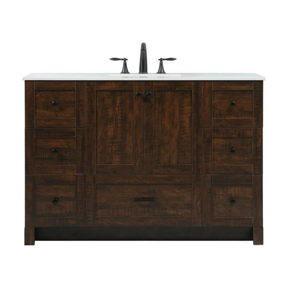Elegant Kitchen and Bath 48 inch Single bathroom vanity in expresso