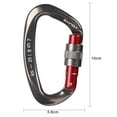 thumbnail image 2 of Yucurem 25KN D Shape Safety Lock Carabiner Outdoor Climbing Buckle Mountaineering Essential (B), 2 of 8