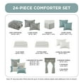thumbnail image 3 of Madison Park Luxury 24PCs Comforter Set with Window Curtains,Room in a Bag,24 pieces-Teal,King, 3 of 7