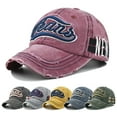 thumbnail image 2 of New Hand-Washed Vintage Cotton Hat for Men and Women with Letter Embroidery Baseball Cap Outdoor Casual Fashion Trendy Duckbill Cap, 2 of 8