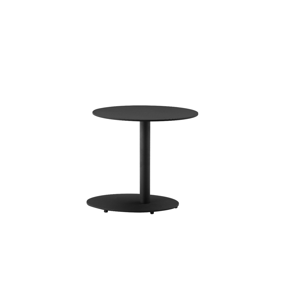 Modern Metal Outdoor Side Table With Oval Top and Base, Black- Saltoro Sherpi - image 2 of 3
