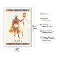 thumbnail image 2 of Hawaii - Hawaiian Aliʻi Warrior - Feathered Helmet (Mahiole) and Cloak (ʻAhu ʻUla) - Vintage Airline Travel Poster c.1970s - Fine Art Rolled Canvas Print 27in x 40in, 2 of 4