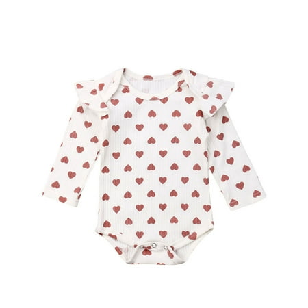 

Newborn Baby Girl Clothes Ruffle Long Sleeve Romper Jumpsuit Playsuit Outfit