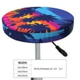 thumbnail image 4 of Kll Beach With Palm Trees Round Bar Chair Cushion Cover 12 Inch,Bar Stool Protector With Elastic, Soft Washable, 4 of 7