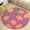 style-7, variant on Lunarable Pineapple Washable Round Rug -Circle Area Rugs for Nursery Bedroom, Vintage Non Slip Non Shedding Low Pile Carpet for Living Room Coffee Table Entryway
