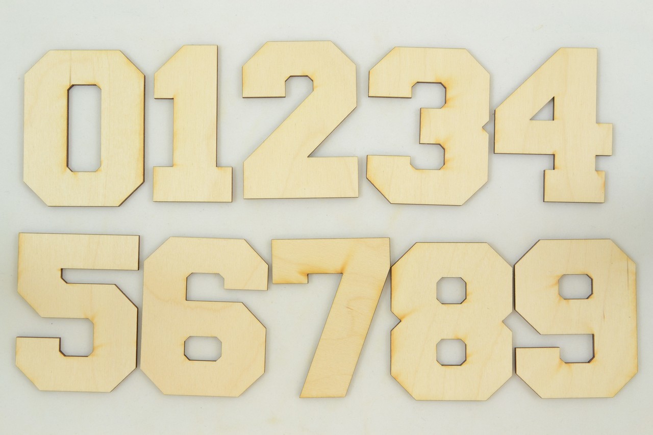 1 Pc, 10 Inch X 1/8 Inch Thick Collegiate Font Wood Numbers 8 Easy To Paint Or Decorate For Indoor Use Only - image 2 of 3