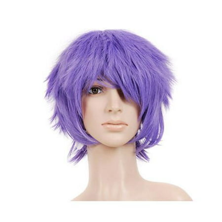 Purple Short Length Anime Cosplay Costume Wig