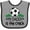 Heather and Black, variant on Inktastic Soccer My Daddy is the Coach Boys or Girls Baby Bib