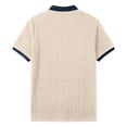 thumbnail image 6 of IhhxPro Men's Knit Collared Shirt Short Sleeve Contrast Collar Tee Casual Golf Breathable Cotton Fit Summer S-2XL, 6 of 6