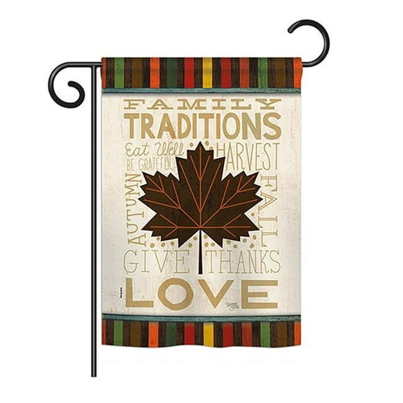 Breeze Decor BD-HA-G-113078-IP-BO-DS02-US 13 x 18.5 in. Seasonal Harvest & Autumn Impressions Decorative Vertical Garden Flag - Family Traditions Fall