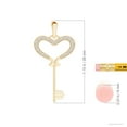 thumbnail image 3 of ANGARA Natural Pave-Set Diamond Heart Key Pendant in 14K Yellow Gold for Women (Size-1.2mm| Color-H| Clarity-SI2) | April Birthstone, Anniversary, Jewelry Gift for Women | Natural Diamond Necklace, 3 of 7