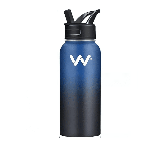 Termo Botella Acero Inoxidable Frio Caliente Portatil 32oz Azul-negro