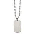 thumbnail image 2 of Stainless Steel Brushed and Polished Reversible Dog Tag 22in Necklace; 22 inch; for Adults and Teens; for Women and Men, 2 of 3