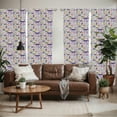 thumbnail image 2 of Ambesonne Floral Window Curtains, Butterfly Pansy Flower Leaf, Each 28" W x 95" L, Pale Tan and Multicolor, 2 of 5
