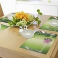 thumbnail image 4 of Ambesonne East Place Mats Set of 4, Garden Peaceful Mind, Standard Size, Green Pink, 4 of 6