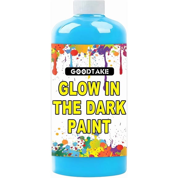 GOODTAKE Black Light Paint - Sky Blue Glow Paint's | High Performance Glow in Dark Paint | Neon UV Reactive Formula | For Walls, Fabric, Wood & Crafts(Sky Blue, 4 Fl Oz)