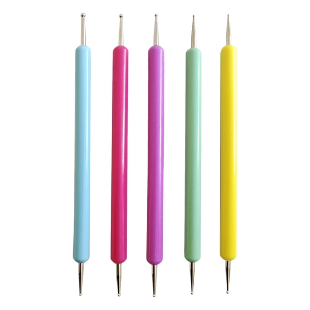 Visland Nail Dotting Pen Dual Head Embossing Pen Pattern Tracing Stylus Nail Art Tools for DIY Manicure