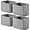 Grey, variant on Storage Baskets for Shelves, Woven Storage Basket, Bins for Cube Storage, Cotton Rope Basket with Handles for Toy, Book, and Clothes Living Room, (4 Packs) Off White & Brown