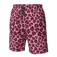 thumbnail image 2 of Yiaed Rose Leopard Print Print Men's Swim Trunks with Lining Quick Dry Sports Shorts Beach Shorts Boardshorts-Large, 2 of 5
