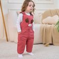 thumbnail image 5 of akafmk Toddler Winter Fleece Lined Overalls Padded Warm Snowsuit Casual Comfortable Sleeveless Zipper Jumpsuit, Size 0-1 Year, 5 of 6