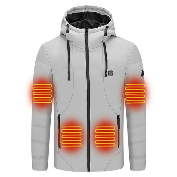 Womens Heated Jacket Puffer Coat Outdoor Warm Clothing Heated For Riding Skiing Fishing Charging Via Heated Coat