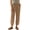 # Dark brown, variant on TEMOFON Linen Pants for Women Capri Summer Lounge Tapered Leg with Pockets Elastic Waistband Comfy Lace Trim Cotton Brown Clothes XL
