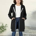 thumbnail image 7 of KAUOD Youth Boys Girls Long Hoodi𝐞s Jackets Zip up Cotton Coats Teen Kids Plain Oversized Sweatshirts Clothes with Pockets, 7 of 7