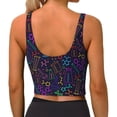 thumbnail image 3 of Lsque Chemistry Science Printed Women'S Sports Bra, Compression, Moisture Wicking, High-Impact Sports Bra For Women,Supportive sports bra-XX-Large, 3 of 9