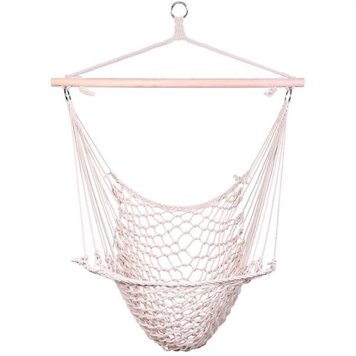 OWKEE Hammock Chairs,Hanging Rope Air/Sky Chair Swing, Beige