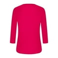 thumbnail image 6 of Dagugfen Sports Casual Tops for Women Fitness Stretchy Crew Neck Spandex Tops Daily Wear Base Layer Shirts, 6 of 7