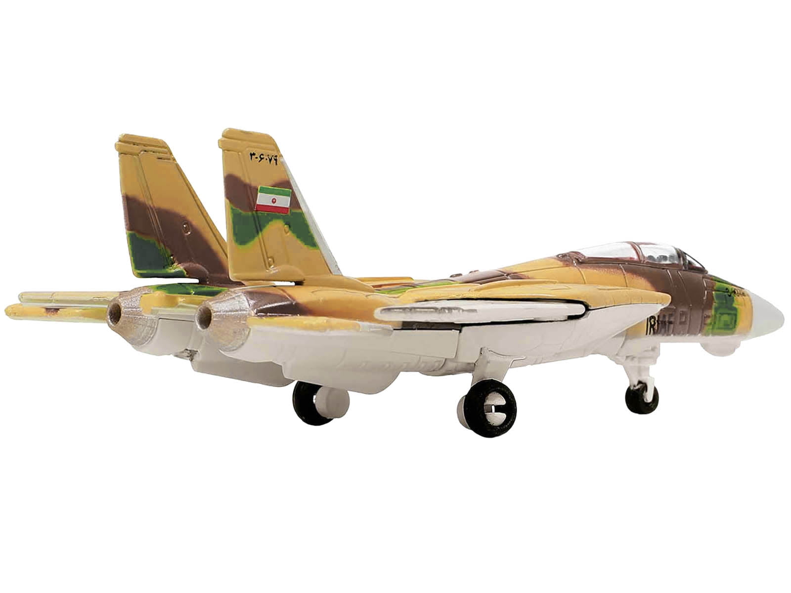 Grumman F-14A Persian Cat Fighter Aircraft "IRIAF" (CVN-65) Aircraft Carrier Deck 1/200 Diecast Model by Forces of Valor