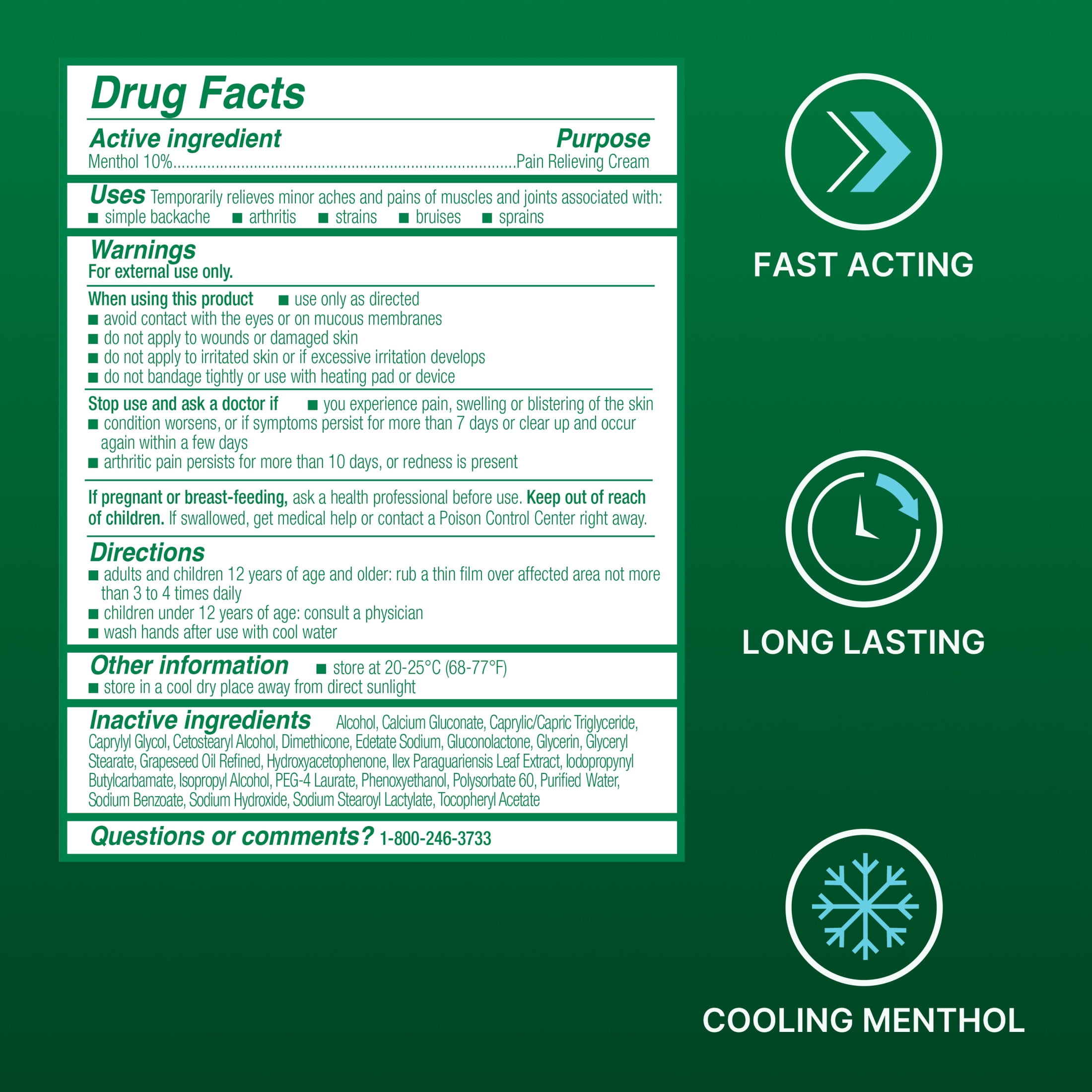 (2 pack) Biofreeze Arthritis Pain Relief Cream, For Joint, Muscle & Back Pain Relief, OTC & HSA Eligible, Menthol, 3 OZ