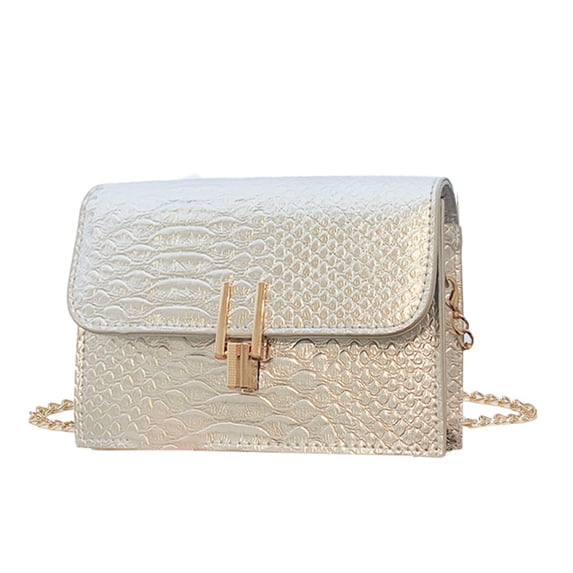 Crossbody Purse or Shoulder Bag with Flap Handbag and Chain Strap for Women