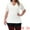 White, variant on Unique Bargains Women's Plus Size Tops V Neck Elegant Lace Ribbed Knit Tunic Blouse 1X Black
