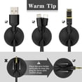 thumbnail image 4 of Black Wire Holders, Adhesive Car Cable Clips, 9 Pack, 4 of 9
